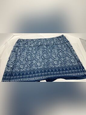 Intro Blue Printed  Cellie Stretch Skort 3x EUC